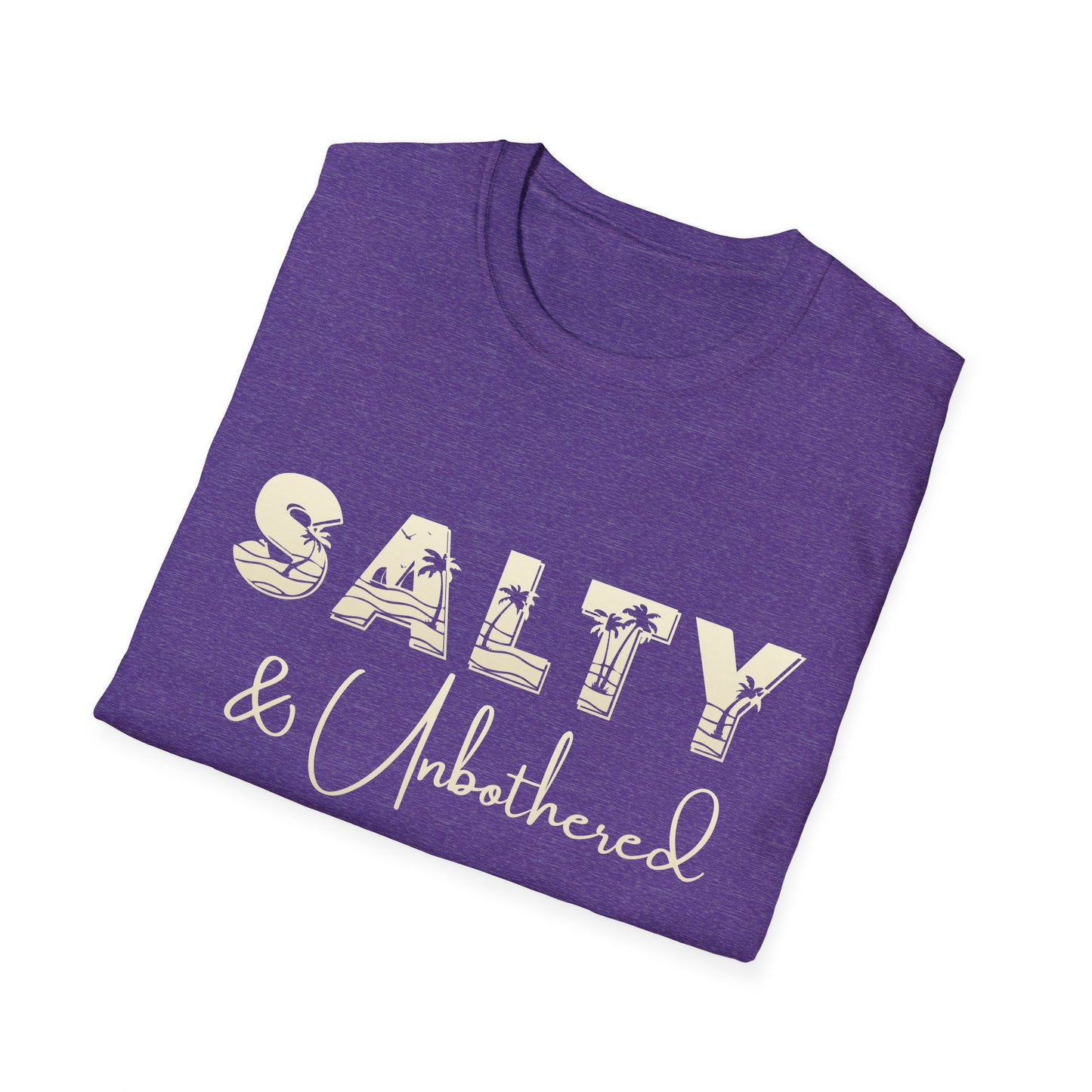 Salty & Unbothered Shirt, Beach Graphic Tee, Summer Vibes Shirt, Coastal Aesthetic T-Shirt, Funny Beach Shirt Women, Vacation Outfit Top