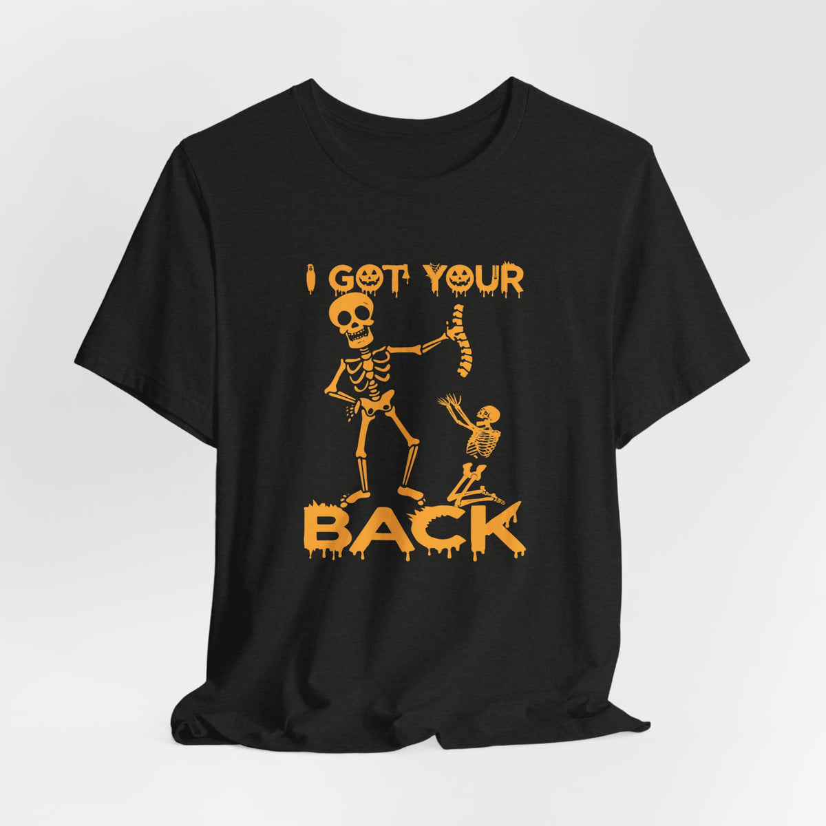 Got your Back Skeleton T-shirt, Halloween Shirt, Funny Fall Shirt, Women's Short Sleeve Tee