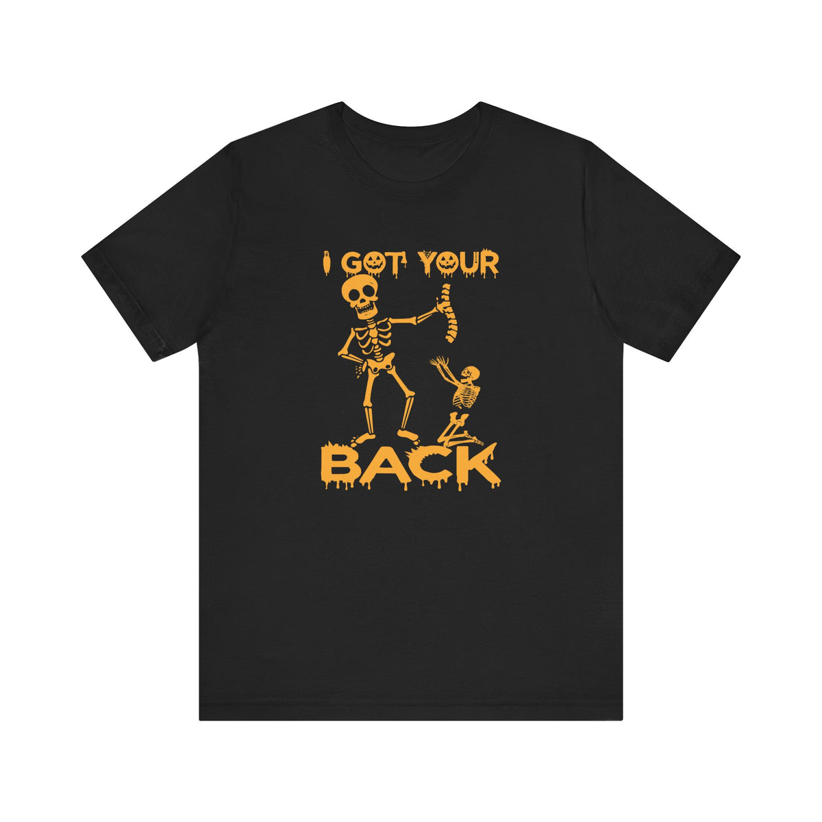 Got your Back Skeleton T-shirt, Halloween Shirt, Funny Fall Shirt, Women's Short Sleeve Tee