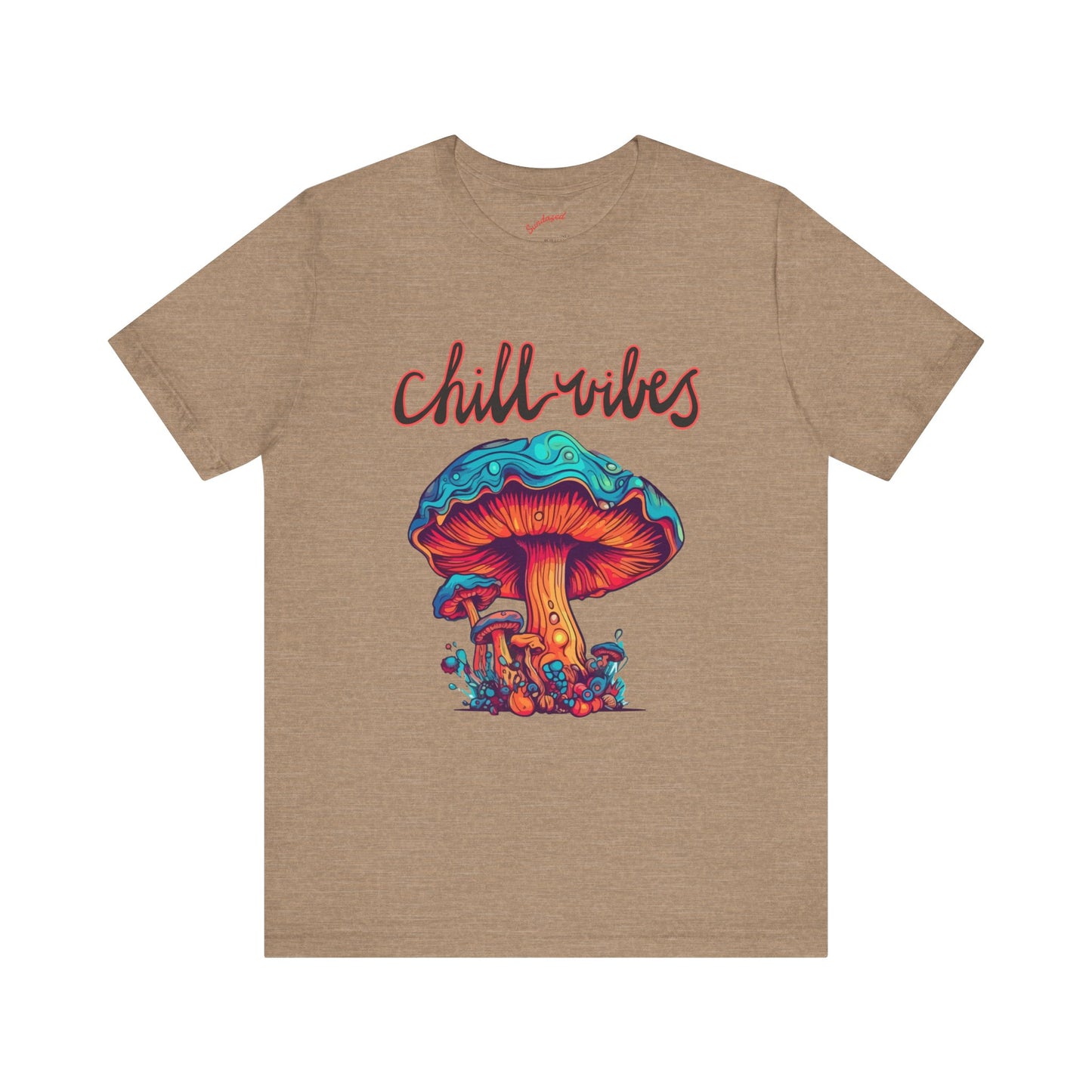 Chill Vibes Mushroom Tee, Unisex Tee, Festival Shirt, Gift for Nature Lovers, Chill Style Tee, Relaxed Fit Shirt, Comfortable Casual Wear