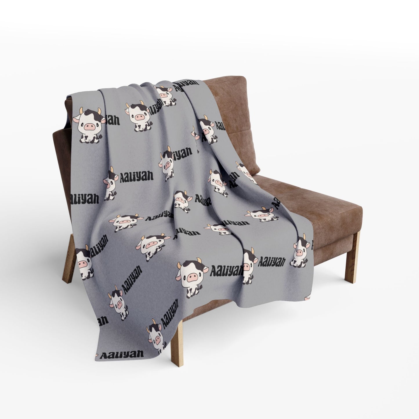 Cute Cow Arctic Fleece Blanket, Cozy Home Decor, Gift for Animal Lovers, Nursery Blanket, Soft Throw for Winter