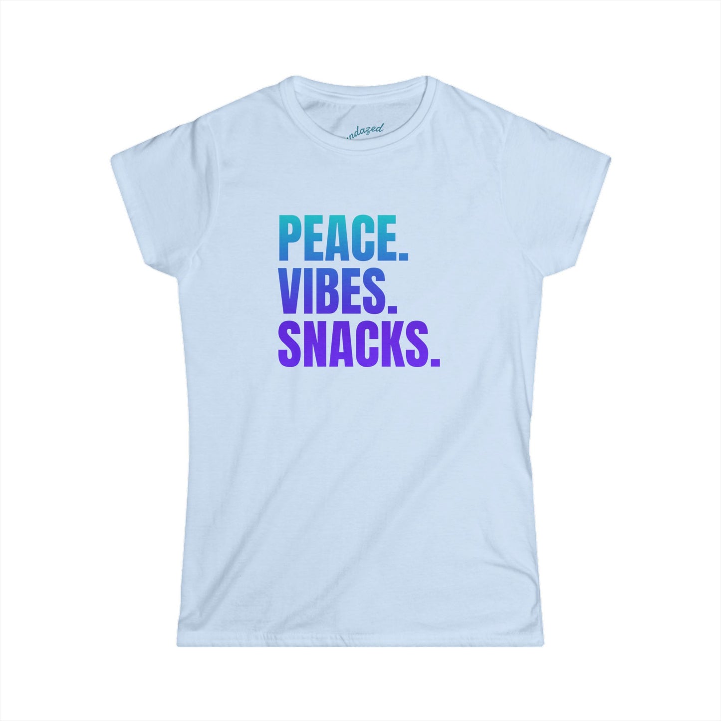 Peace Vibes Snacks T-Shirt – Cute Aesthetic Tee for Women | Soft Comfort Fit Graphic Shirt