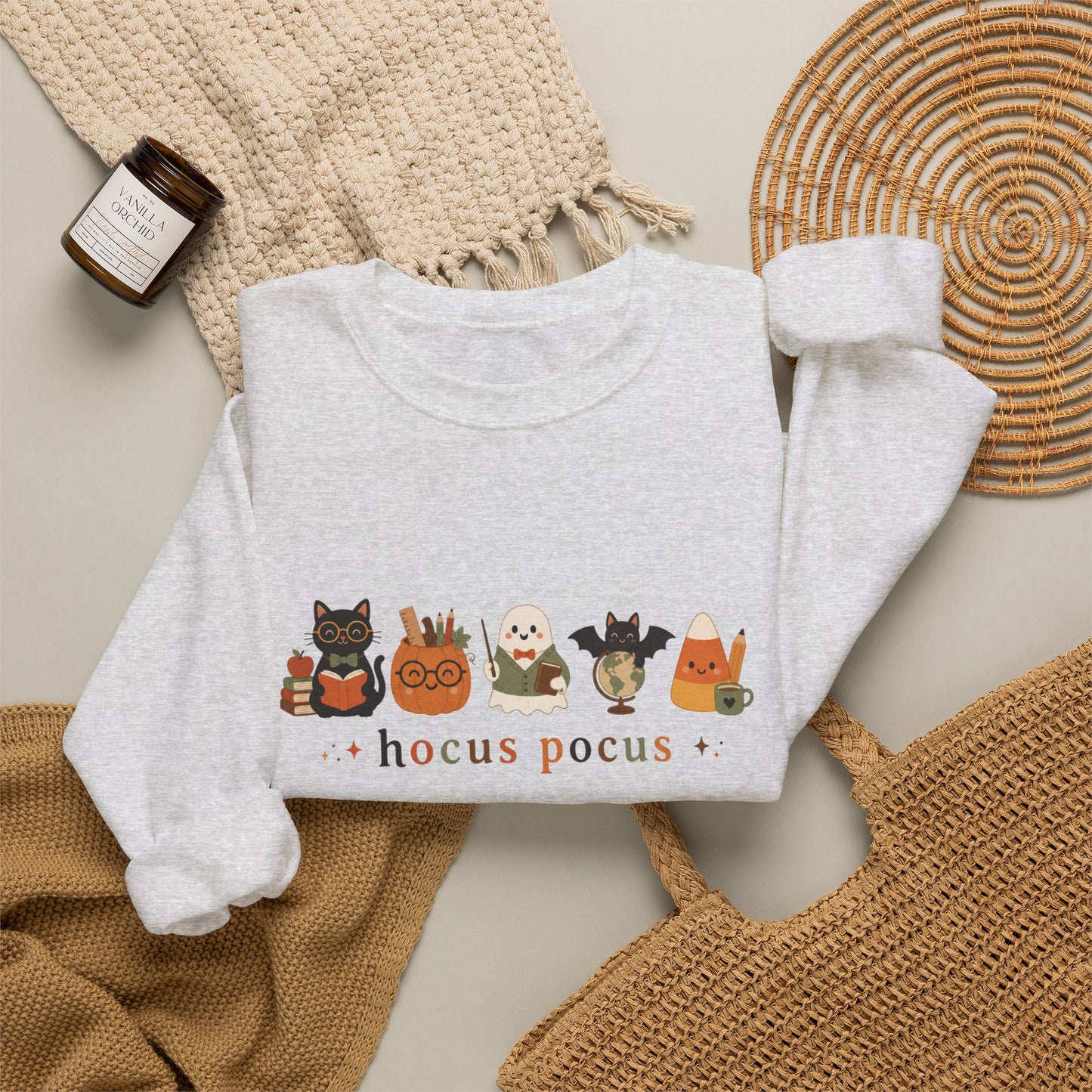 Hocus Pocus Time to Focus Teacher Sweatshirt, Halloween Teacher Crewneck, Cute Fall Classroom Shirt, Spooky Season Teacher Gift