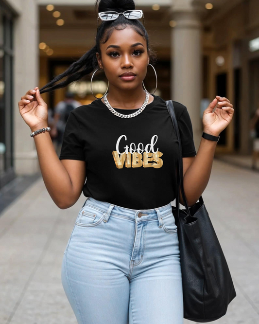 Good Vibes Women's  Tee | Casual Wear, Trendy Top, Gift for Her, Summer Fashion, Everyday Essentials