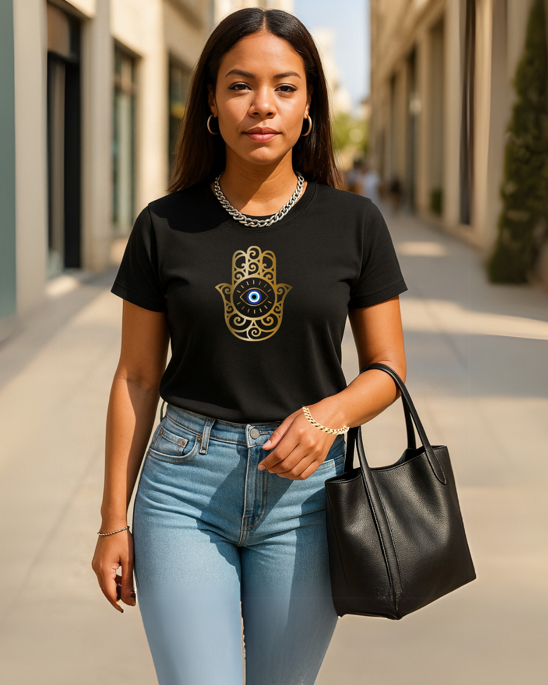 Bohemian Hand Tee - Women's Softstyle Tee, Spiritual T-Shirt, Everyday Wear, Gift for Her, Mindfulness Apparel