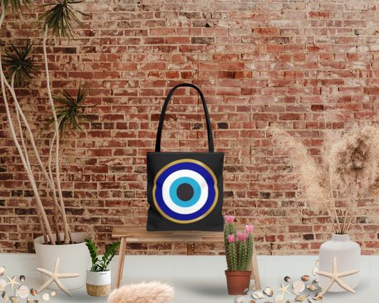 Evil Eye Tote Bag - Chic AOP Carryall for Protection, Spiritual Gift, Trendy Shopper, Festival Essential, Daily Use