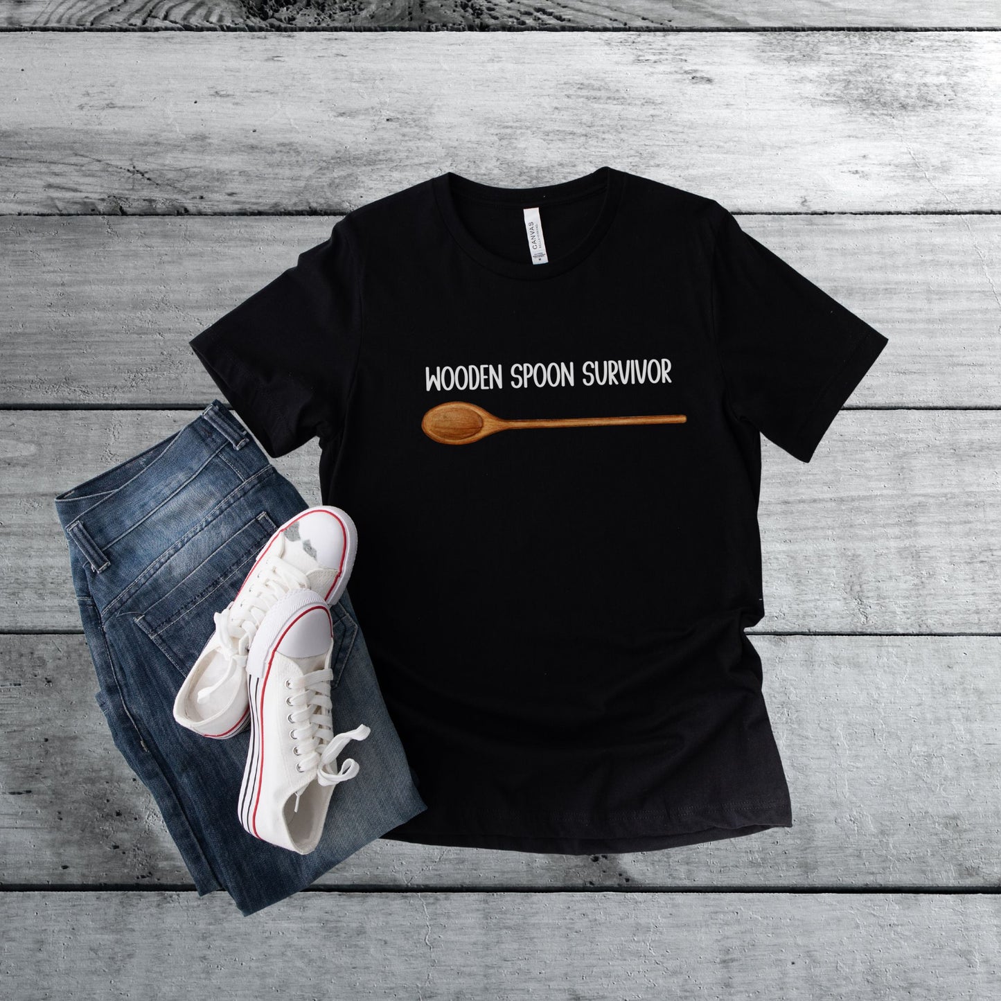 Wooden Spoon Survivor Unisex Tee, Funny Tshirts, Survival of The Fittest, Gift for Her, Gift for Him, Gen X
