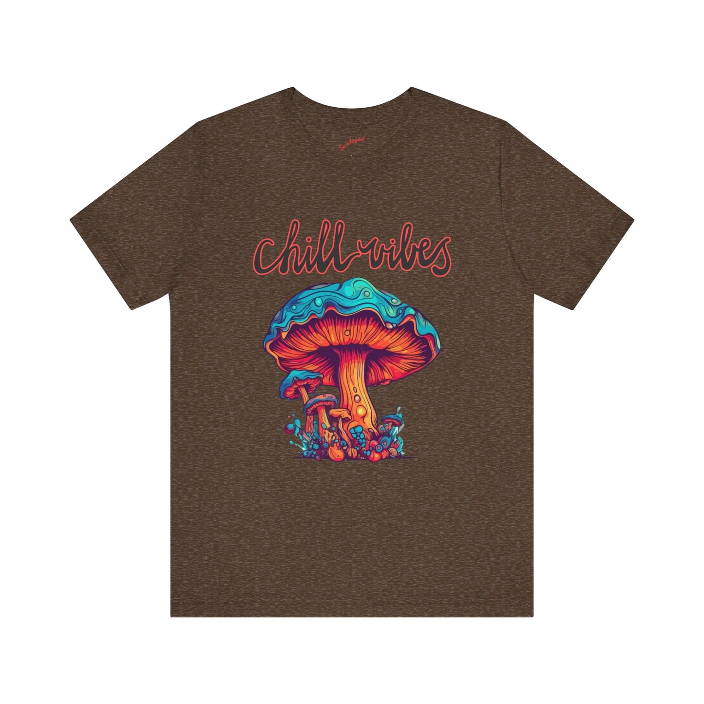 Chill Vibes Mushroom Tee, Unisex Tee, Festival Shirt, Gift for Nature Lovers, Chill Style Tee, Relaxed Fit Shirt, Comfortable Casual Wear