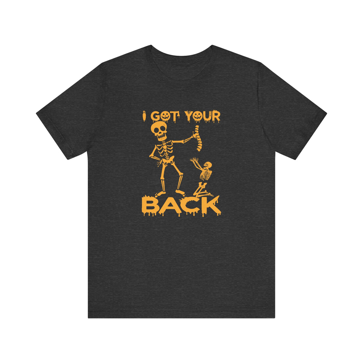 Got your Back Skeleton T-shirt, Halloween Shirt, Funny Fall Shirt, Women's Short Sleeve Tee