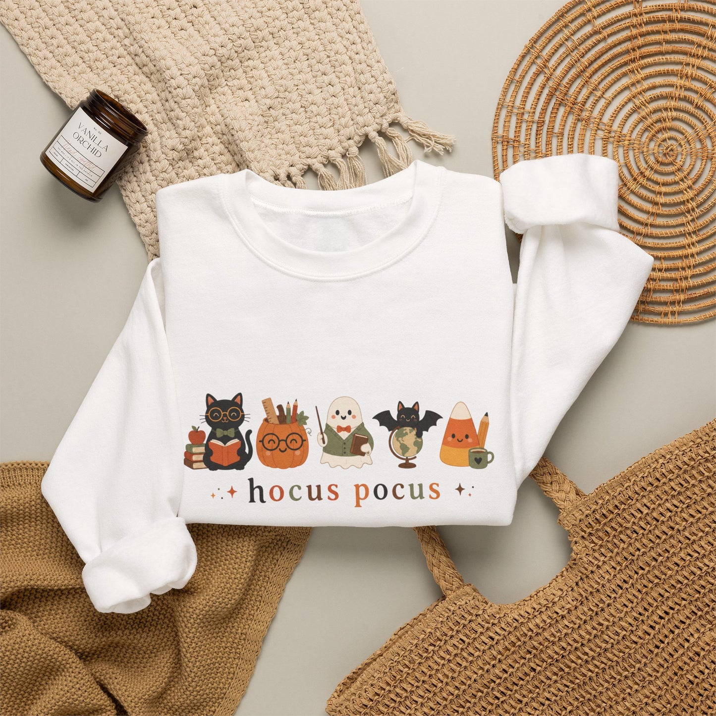 Hocus Pocus Time to Focus Teacher Sweatshirt, Halloween Teacher Crewneck, Cute Fall Classroom Shirt, Spooky Season Teacher Gift
