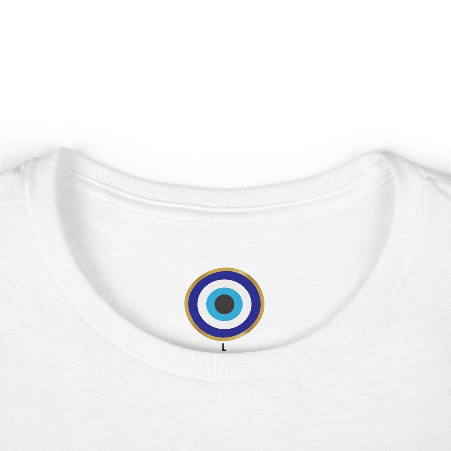Chic Evil Eye Symbol Women's Tee, Boho Style Shirt, Gift for Her, Casual Summer Top, Spiritual Protection Tee
