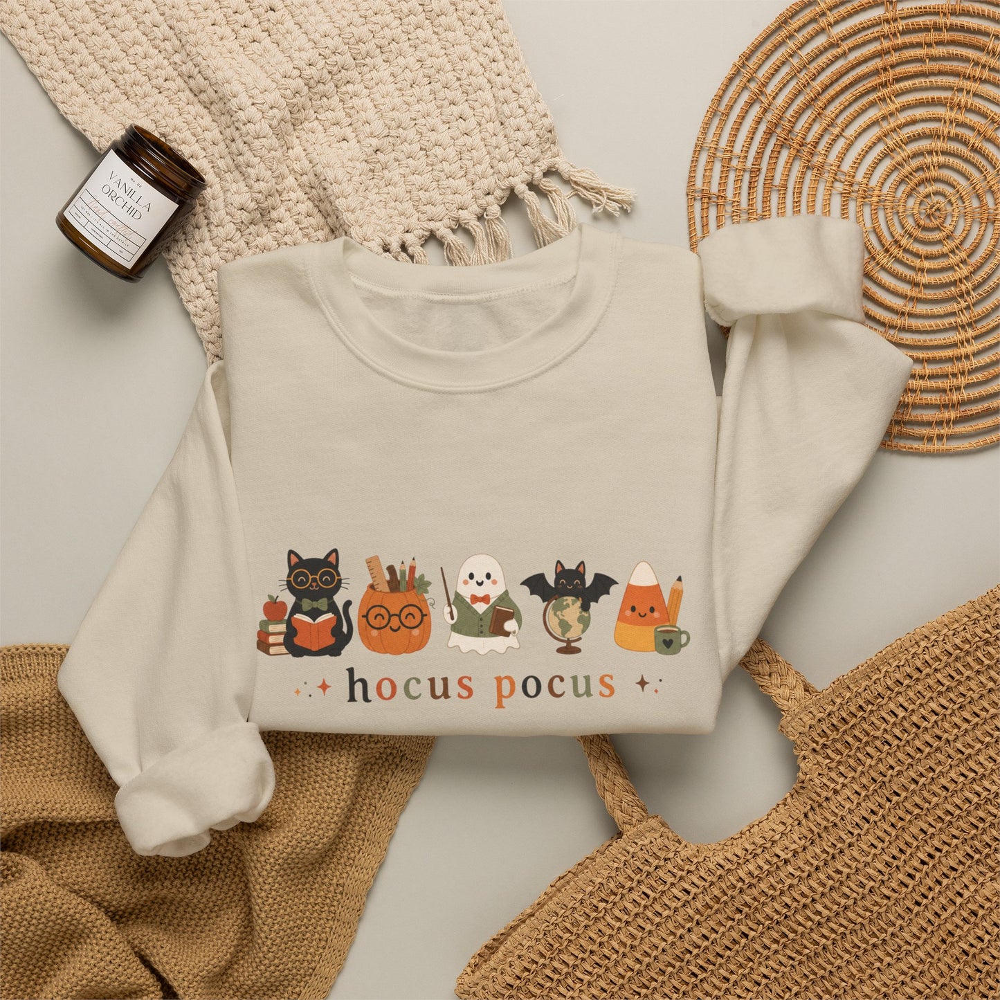 Hocus Pocus Time to Focus Teacher Sweatshirt, Halloween Teacher Crewneck, Cute Fall Classroom Shirt, Spooky Season Teacher Gift