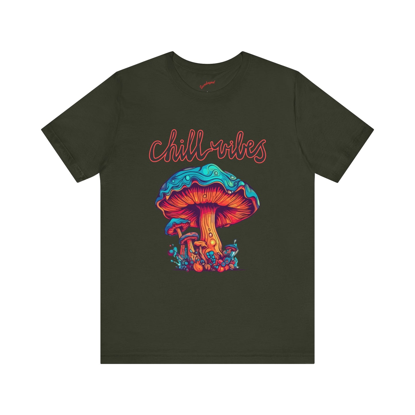 Chill Vibes Mushroom Tee, Unisex Tee, Festival Shirt, Gift for Nature Lovers, Chill Style Tee, Relaxed Fit Shirt, Comfortable Casual Wear