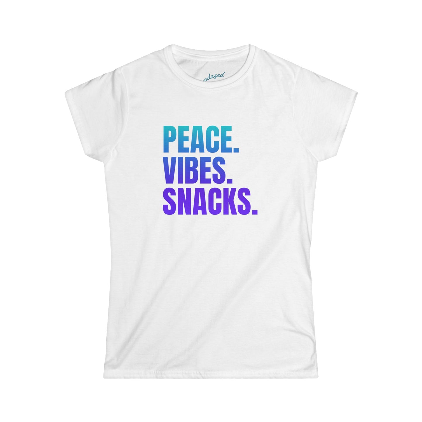 Peace Vibes Snacks T-Shirt – Cute Aesthetic Tee for Women | Soft Comfort Fit Graphic Shirt