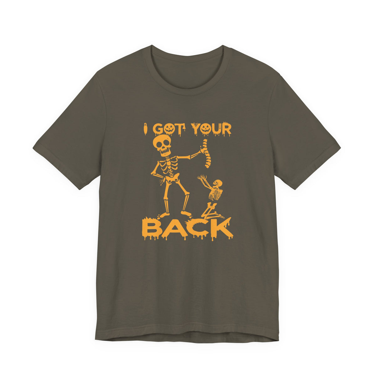 Got your Back Skeleton T-shirt, Halloween Shirt, Funny Fall Shirt, Women's Short Sleeve Tee