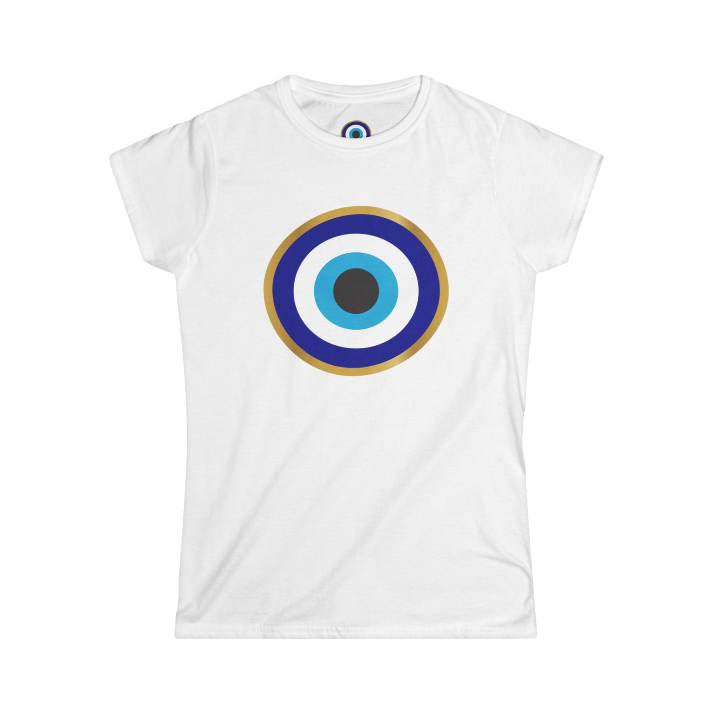 Chic Evil Eye Symbol Women's Tee, Boho Style Shirt, Gift for Her, Casual Summer Top, Spiritual Protection Tee