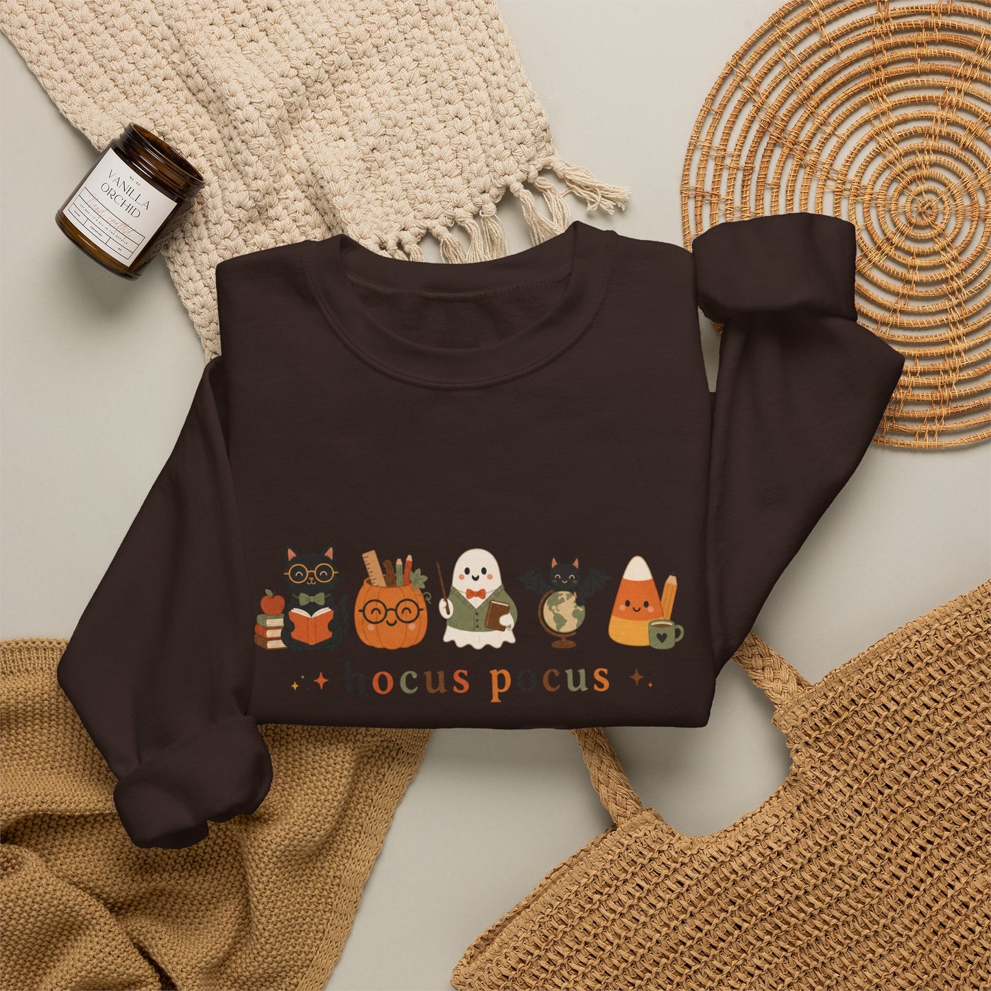 Hocus Pocus Time to Focus Teacher Sweatshirt, Halloween Teacher Crewneck, Cute Fall Classroom Shirt, Spooky Season Teacher Gift