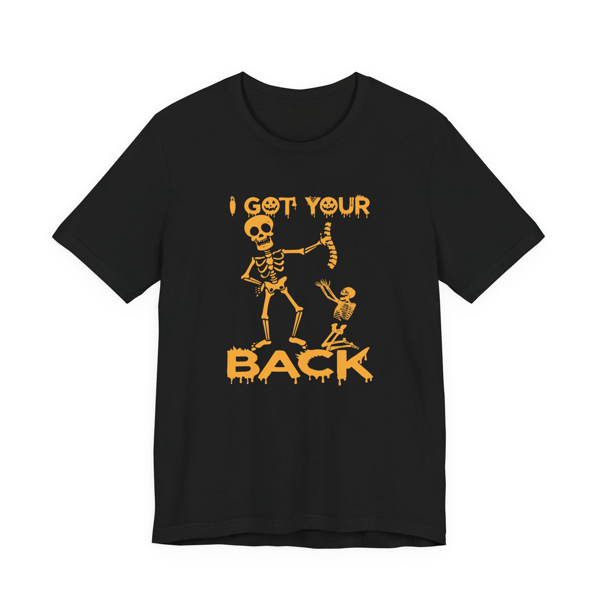 Got your Back Skeleton T-shirt, Halloween Shirt, Funny Fall Shirt, Women's Short Sleeve Tee