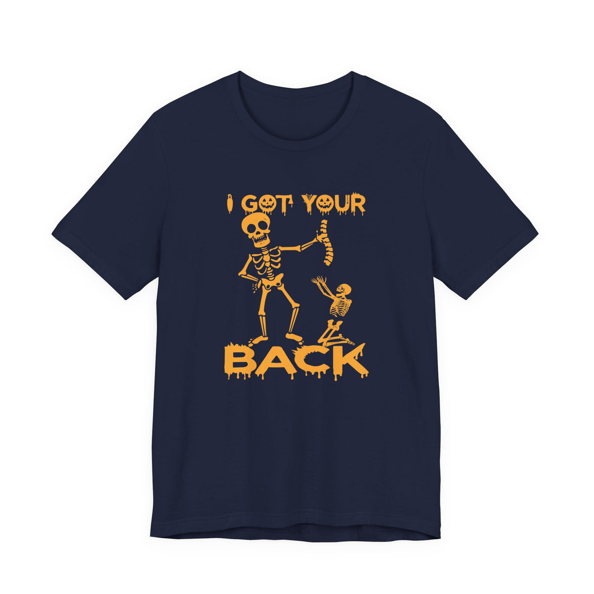 Got your Back Skeleton T-shirt, Halloween Shirt, Funny Fall Shirt, Women's Short Sleeve Tee