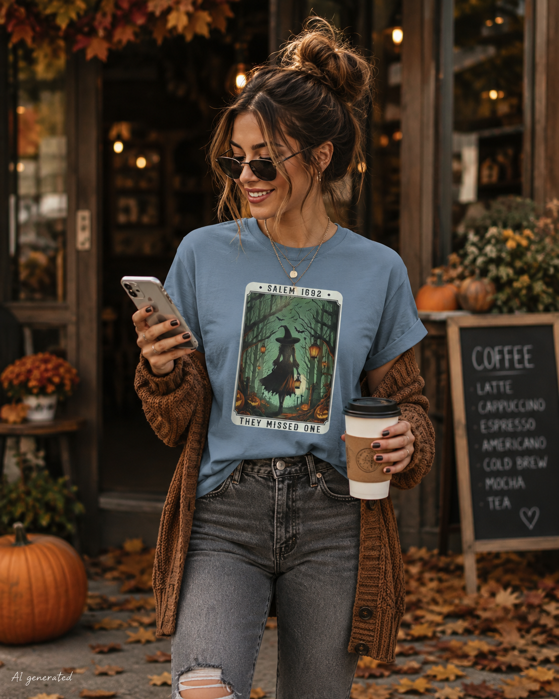 Salem 1692 Witchy Unisex T-Shirt, Halloween Tee, Spooky Shirt, Salem Witch T-Shirt, Witchcraft Apparel, Vintage Halloween Costume