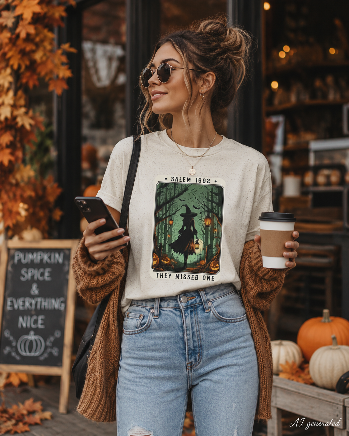 Salem 1692 Witchy Unisex T-Shirt, Halloween Tee, Spooky Shirt, Salem Witch T-Shirt, Witchcraft Apparel, Vintage Halloween Costume
