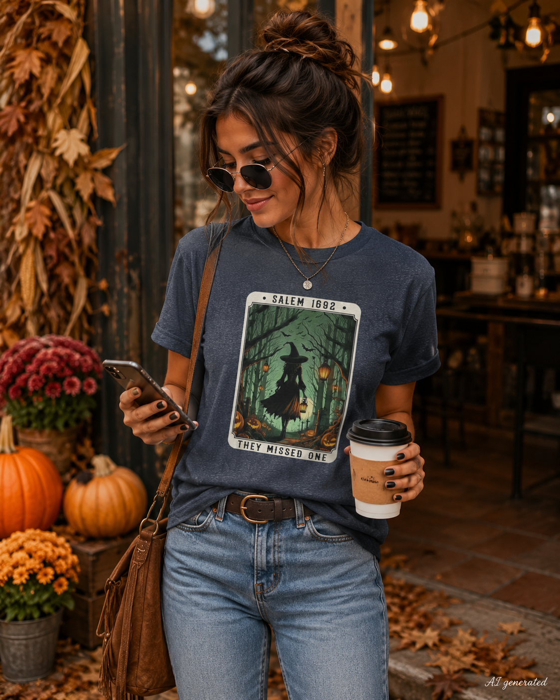 Salem 1692 Witchy Unisex T-Shirt, Halloween Tee, Spooky Shirt, Salem Witch T-Shirt, Witchcraft Apparel, Vintage Halloween Costume