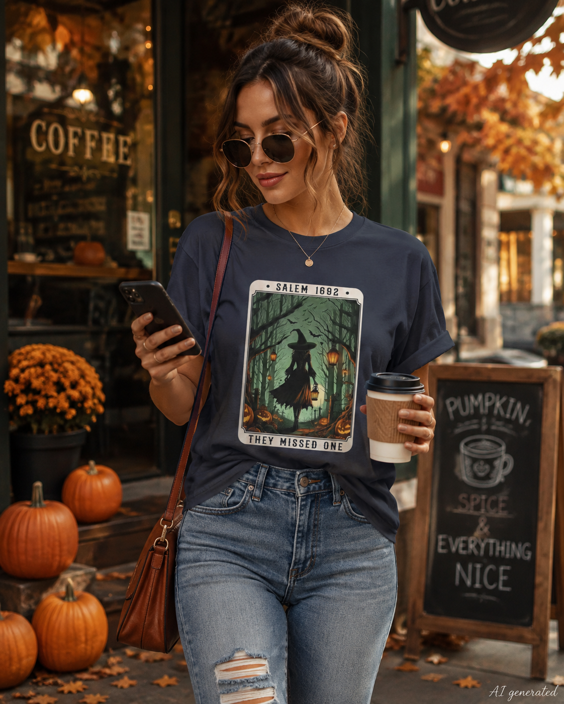 Salem 1692 Witchy Unisex T-Shirt, Halloween Tee, Spooky Shirt, Salem Witch T-Shirt, Witchcraft Apparel, Vintage Halloween Costume