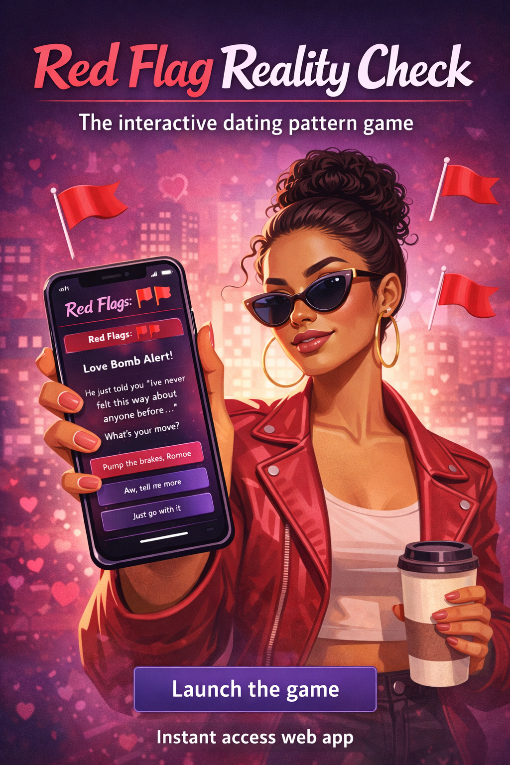 Red Flag Reality Check — The Sassy Dating Pattern Game