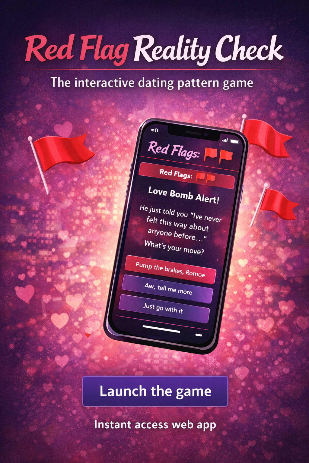 Red Flag Reality Check — The Sassy Dating Pattern Game