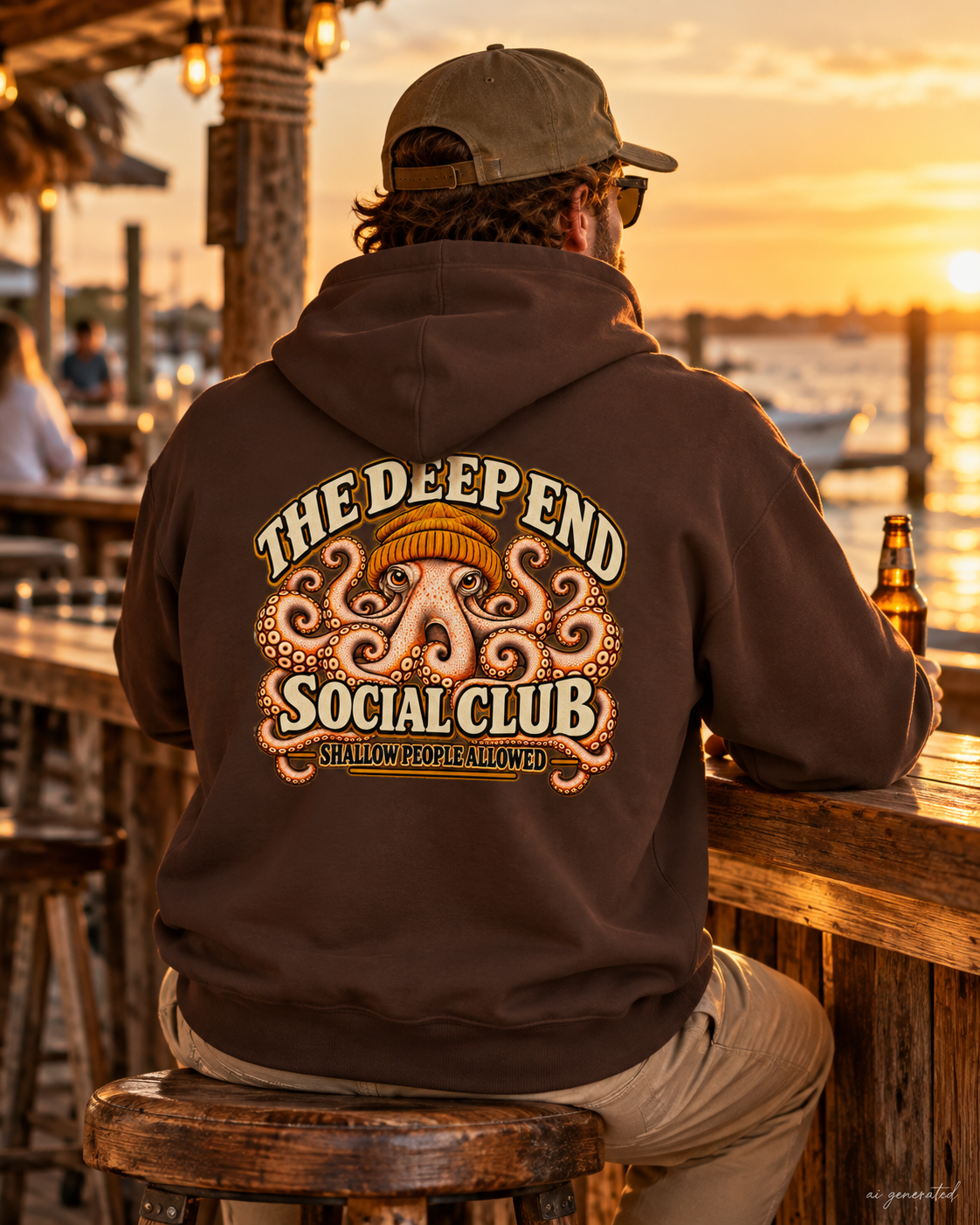 The Deep End Social Club Octopus Hoodie | Shallow People Allowed