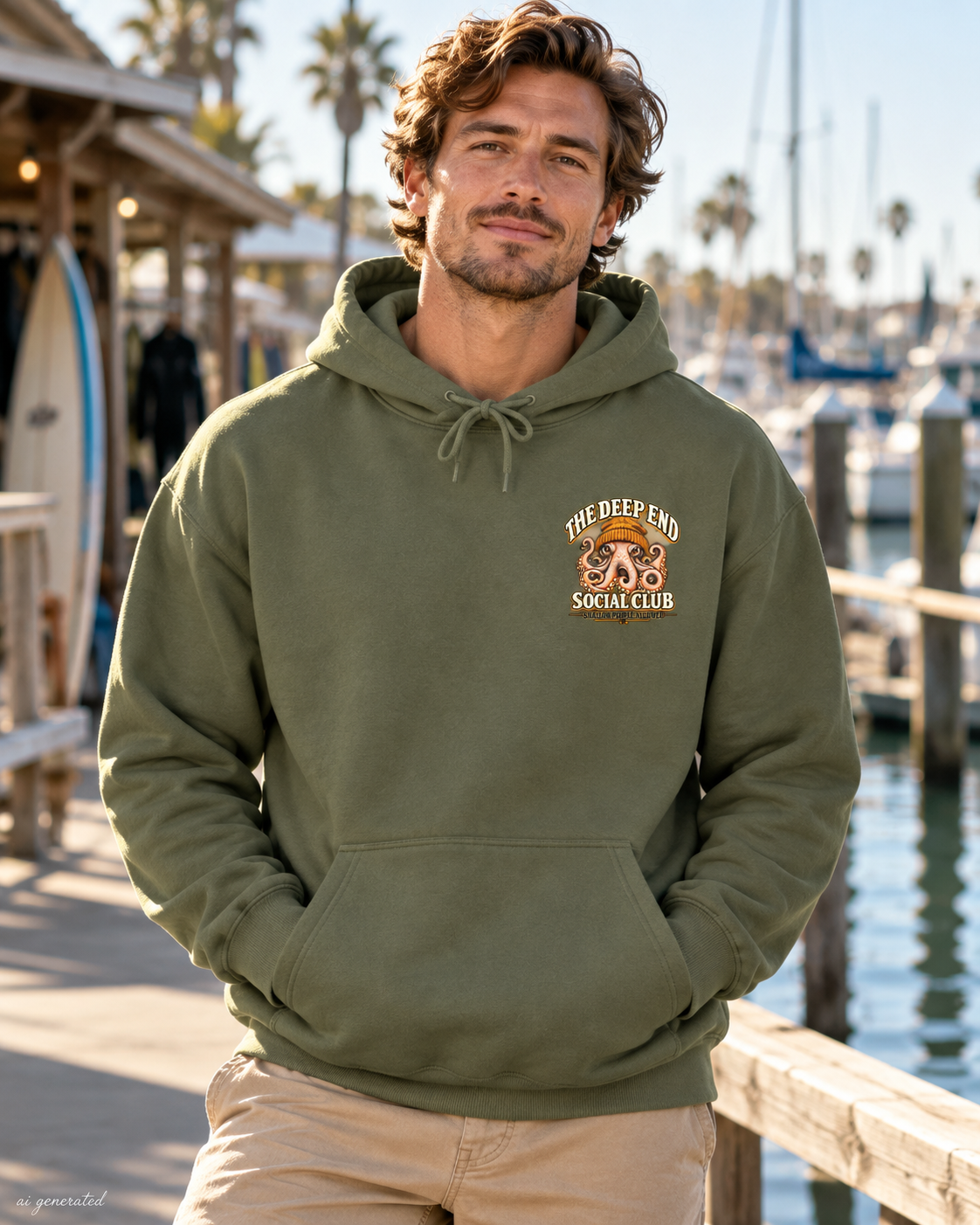 The Deep End Social Club Octopus Hoodie | Shallow People Allowed