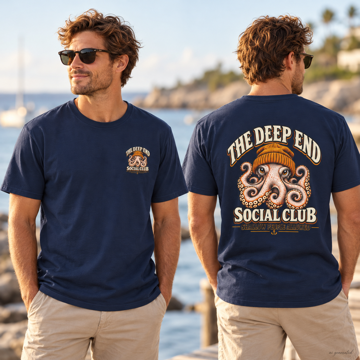 The Deep End Social Club Octopus T-Shirt | Shallow People Allowed
