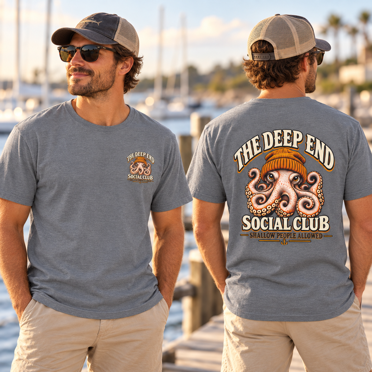 The Deep End Social Club Octopus T-Shirt | Shallow People Allowed