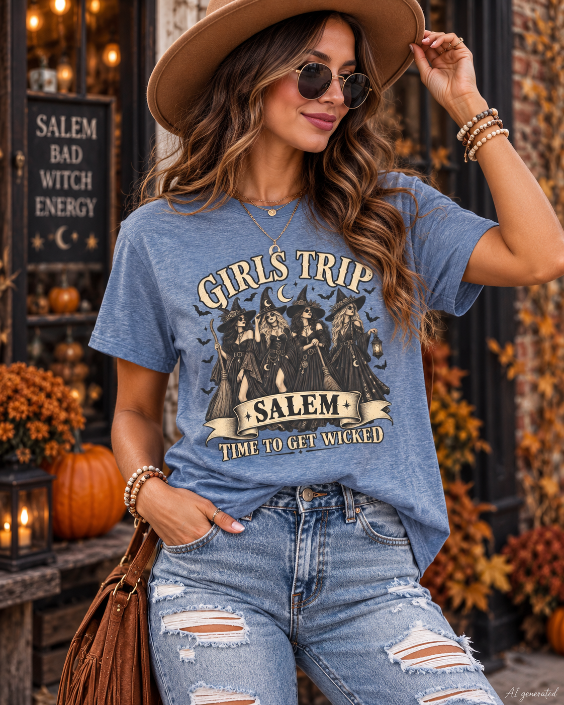 Girls Trip Salem Time to Get Wicked Halloween T-Shirt