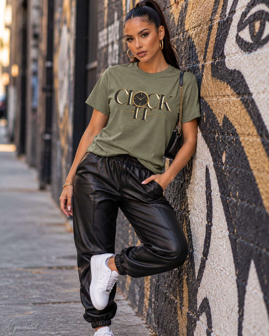 Clock It Gold Graphic Tee | Trendy Unisex Streetwear Shirt