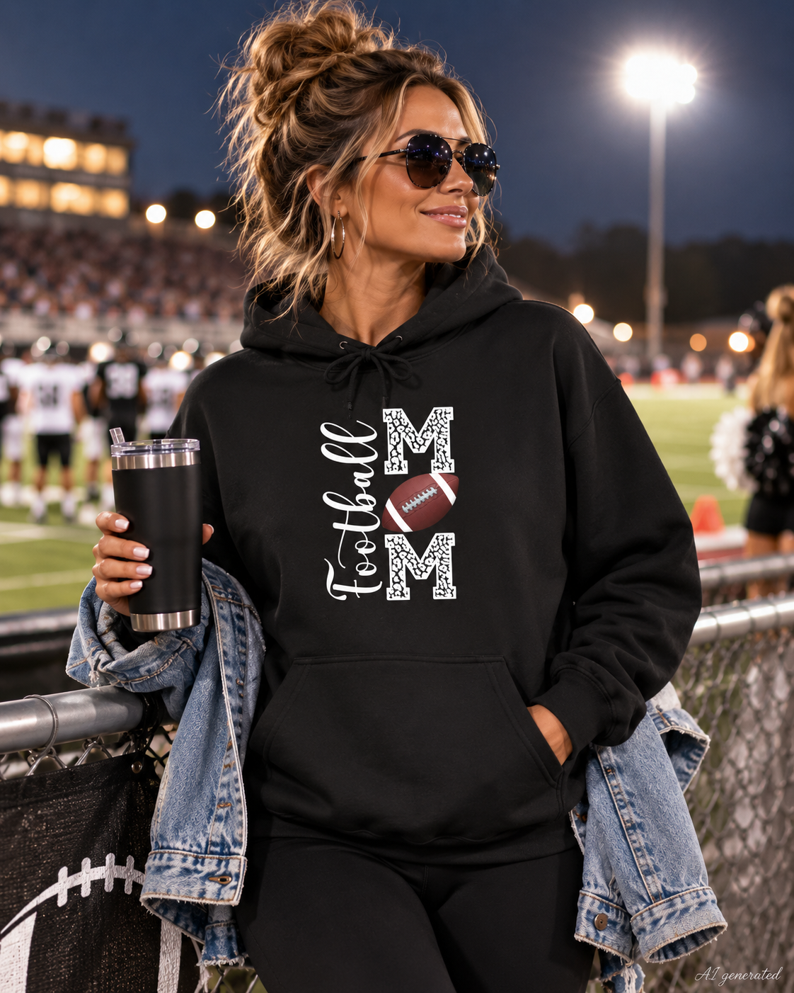 Football Mom Hoodie | Leopard Game Day Sweatshirt