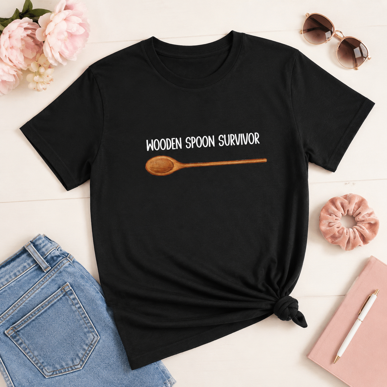 Wooden Spoon Survivor Unisex Tee, Funny Tshirts, Survival of The Fittest, Gift for Her, Gift for Him, Gen X