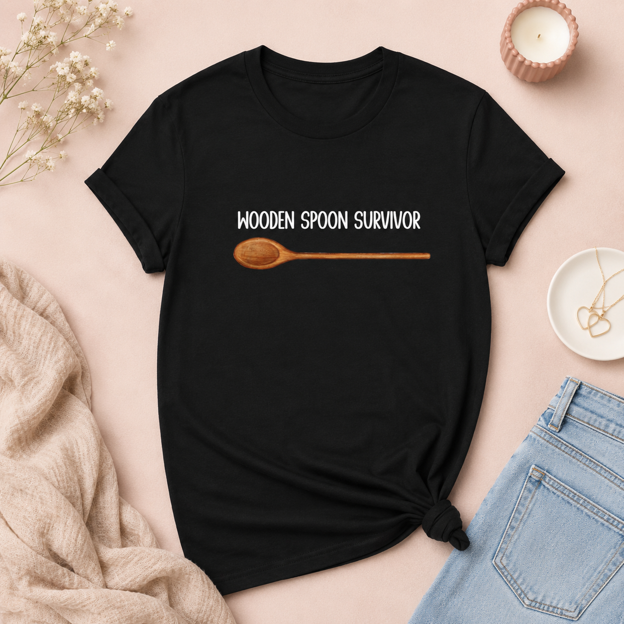 Wooden Spoon Survivor Unisex Tee, Funny Tshirts, Survival of The Fittest, Gift for Her, Gift for Him, Gen X