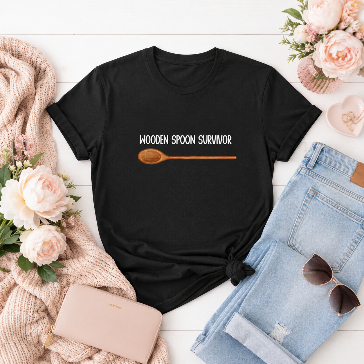 Wooden Spoon Survivor Unisex Tee, Funny Tshirts, Survival of The Fittest, Gift for Her, Gift for Him, Gen X