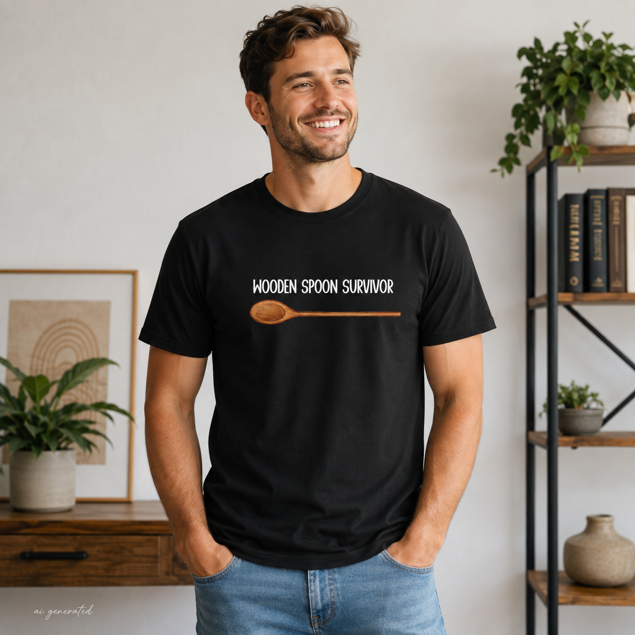 Wooden Spoon Survivor Unisex Tee, Funny Tshirts, Survival of The Fittest, Gift for Her, Gift for Him, Gen X