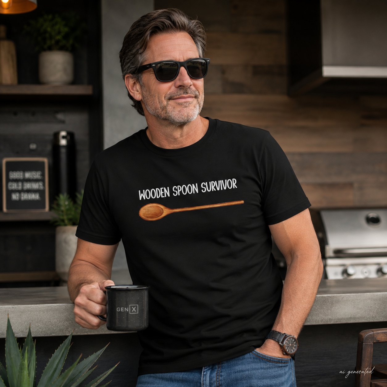 Wooden Spoon Survivor Unisex Tee, Funny Tshirts, Survival of The Fittest, Gift for Her, Gift for Him, Gen X