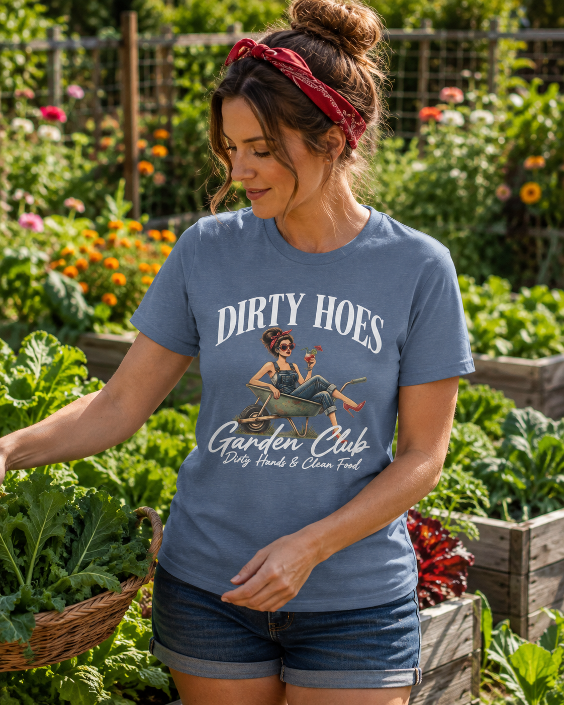 Dirty Hoes Garden Club Funny Gardening Tee