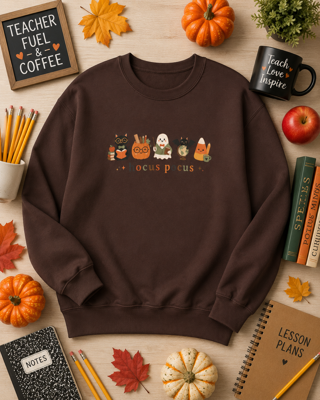Hocus Pocus Time to Focus Teacher Sweatshirt, Halloween Teacher Crewneck, Cute Fall Classroom Shirt, Spooky Season Teacher Gift