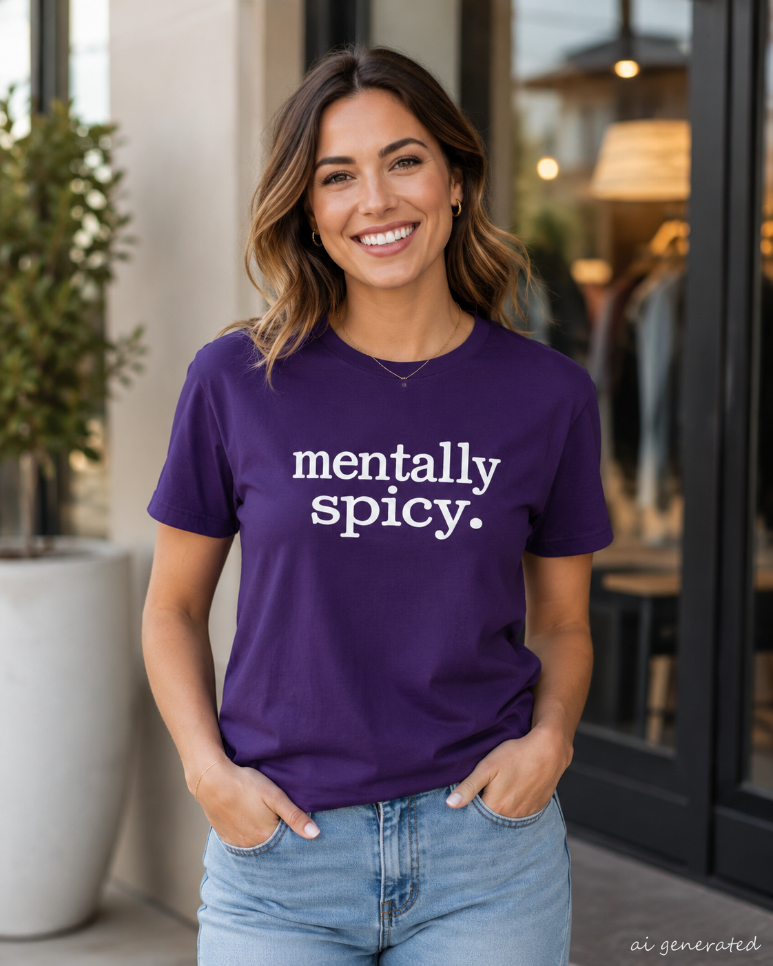 Mentally Spicy Shirt, Funny Sarcastic Graphic Tee, Sassy Mental Health T-Shirt, Unisex Typewriter Quote Shirt, Gift for Her or Him