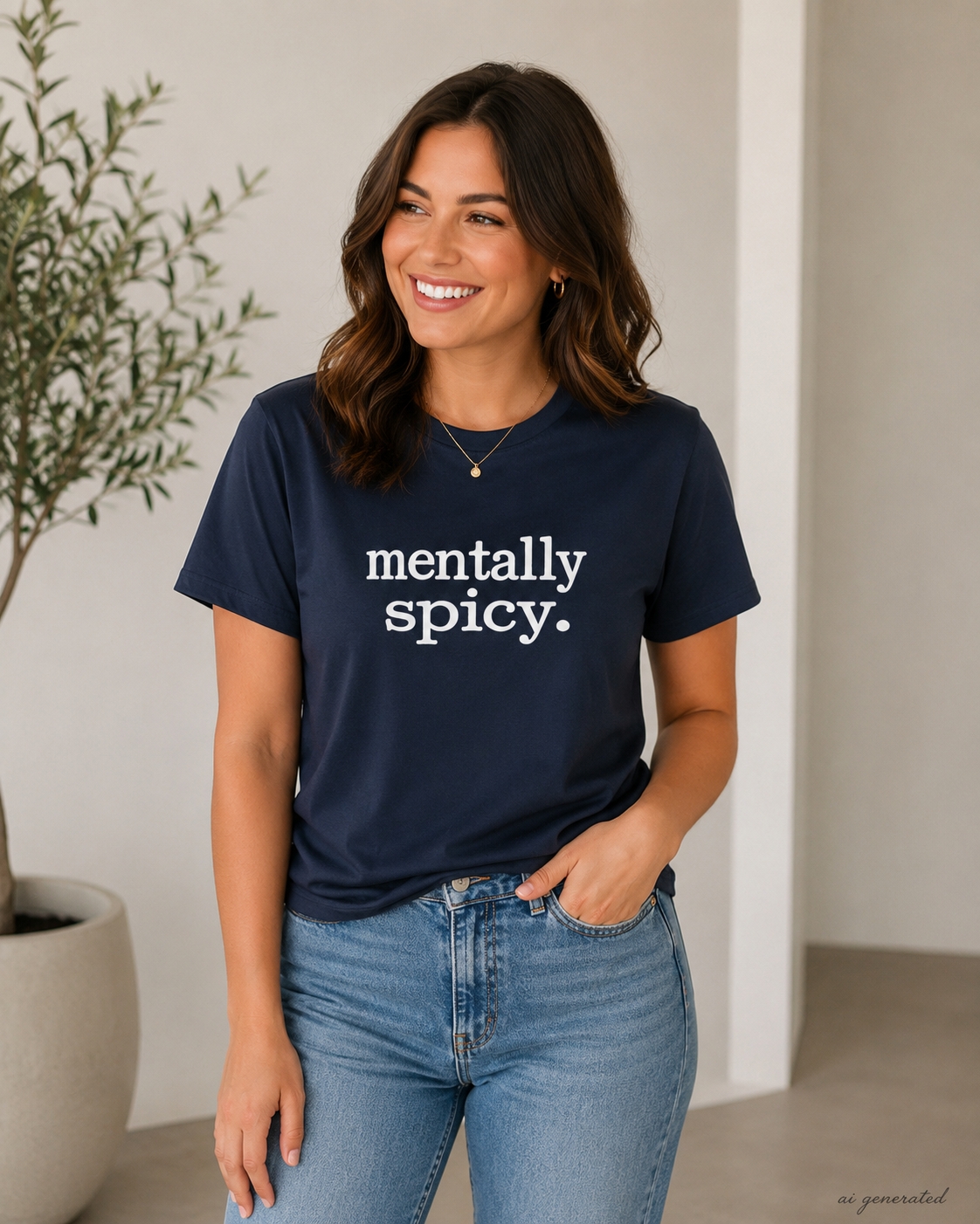 Mentally Spicy Shirt, Funny Sarcastic Graphic Tee, Sassy Mental Health T-Shirt, Unisex Typewriter Quote Shirt, Gift for Her or Him