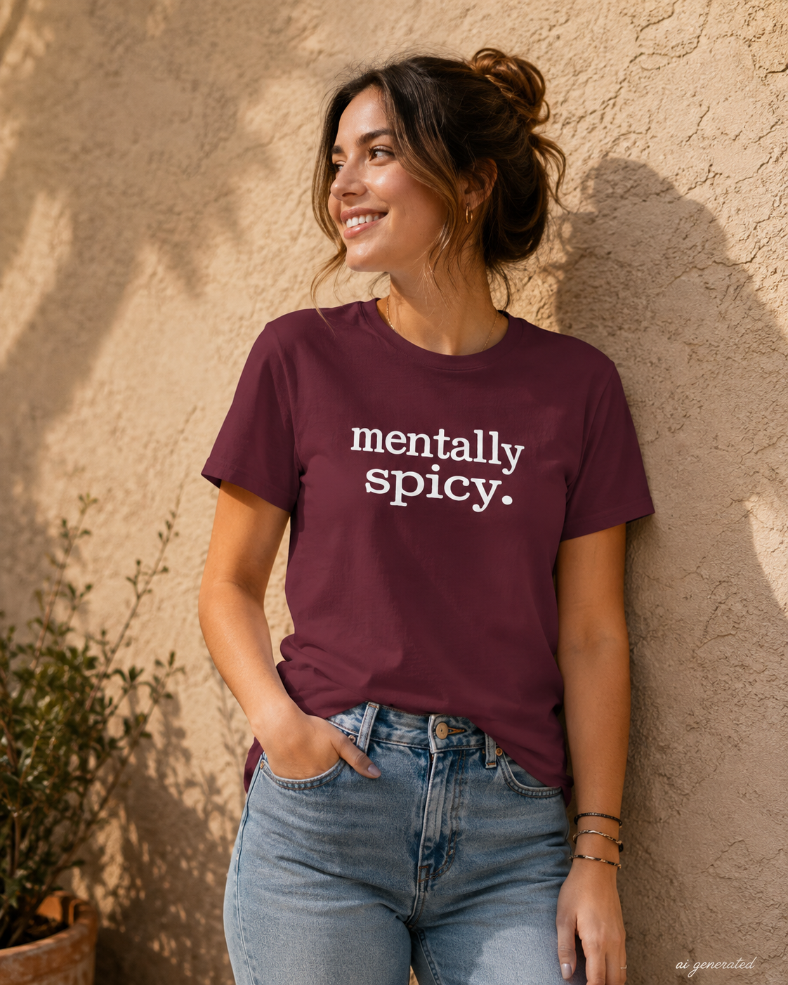 Mentally Spicy Shirt, Funny Sarcastic Graphic Tee, Sassy Mental Health T-Shirt, Unisex Typewriter Quote Shirt, Gift for Her or Him