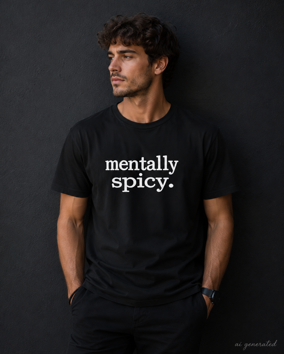Mentally Spicy Shirt, Funny Sarcastic Graphic Tee, Sassy Mental Health T-Shirt, Unisex Typewriter Quote Shirt, Gift for Her or Him