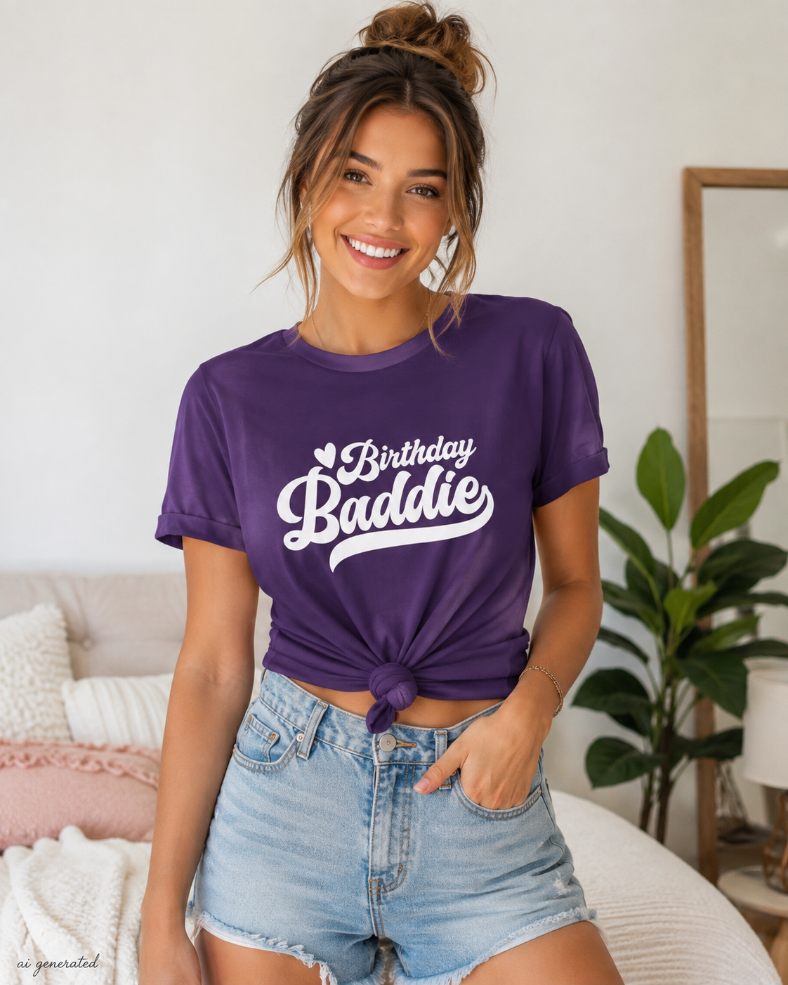 Birthday Baddie Shirt, Birthday Girl Tee, Cute Birthday Outfit, Birthday Queen Shirt, Women’s Birthday Graphic Tee, Birthday Party Top