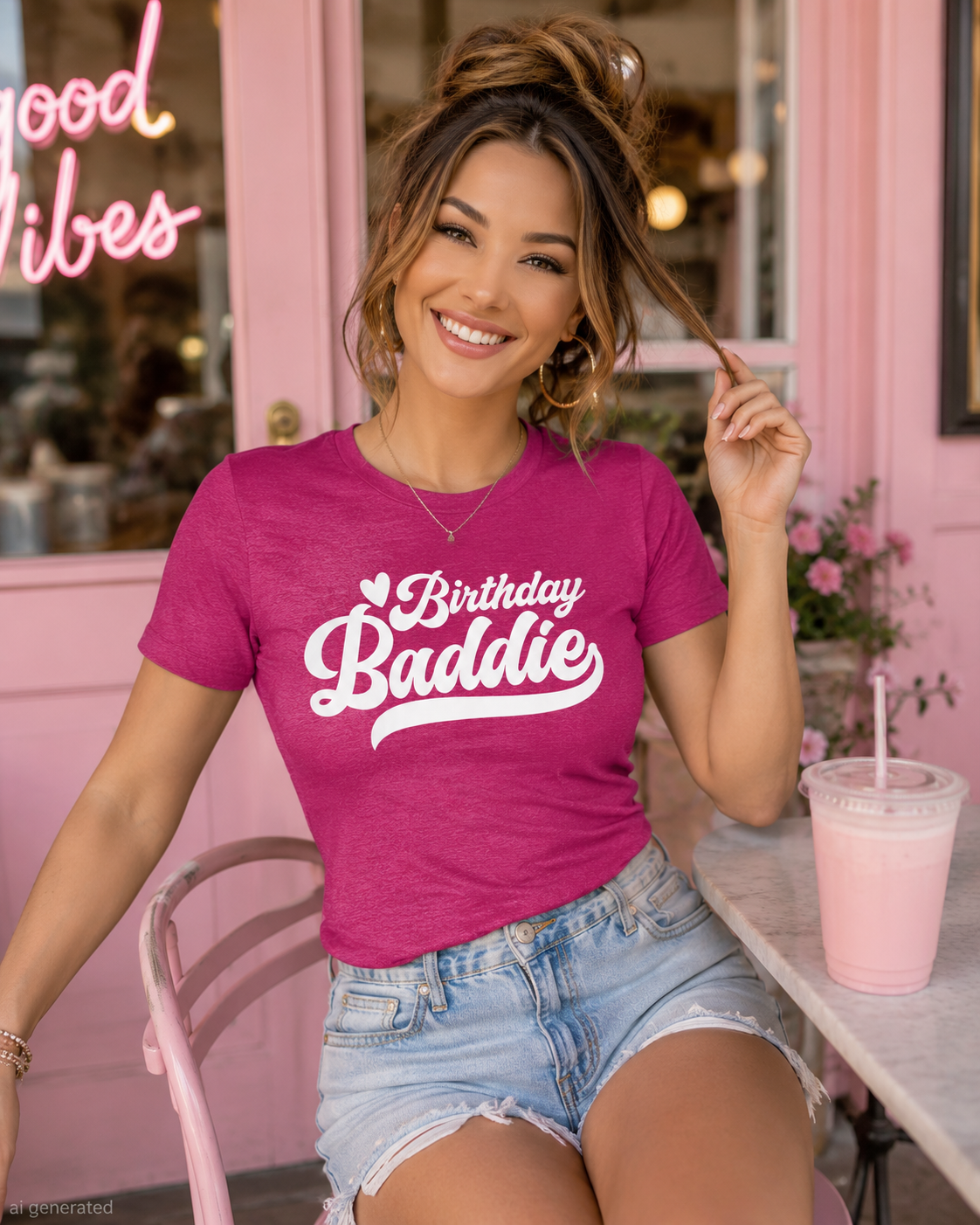 Birthday Baddie Shirt, Birthday Girl Tee, Cute Birthday Outfit, Birthday Queen Shirt, Women’s Birthday Graphic Tee, Birthday Party Top