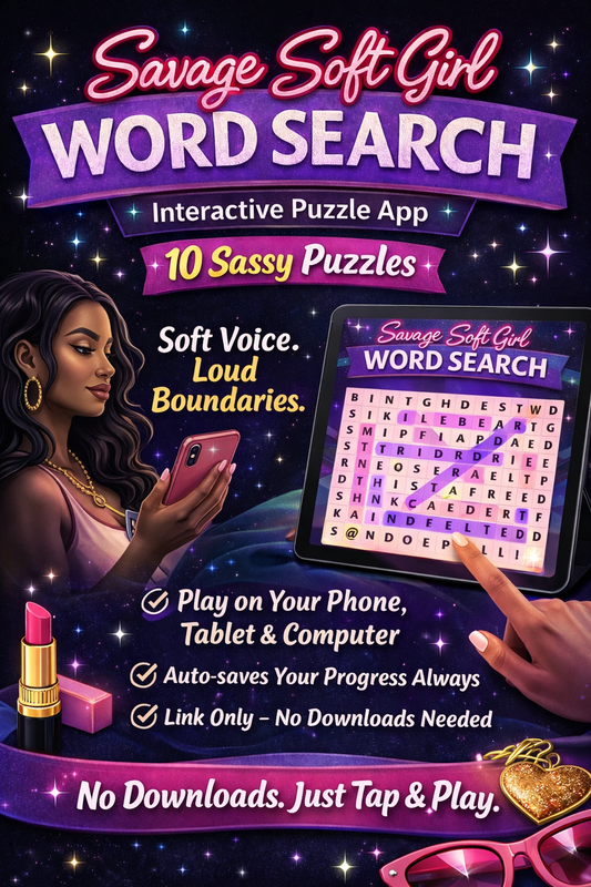 Sassy Word Search Vol. 2 — Savage Soft Girl Edition (Interactive App)